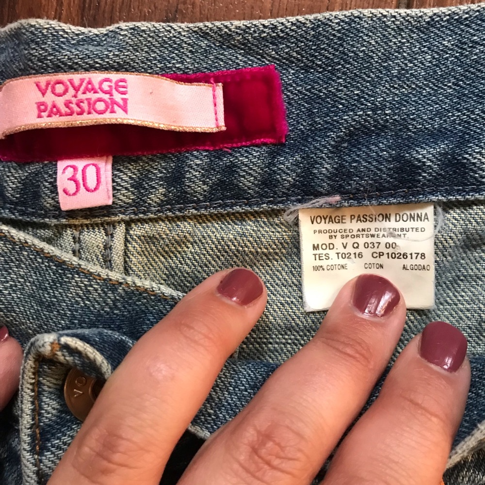 VINTAGE 90s VOYAGE Passion Donna Flared Jeans - Picture 5 of 5